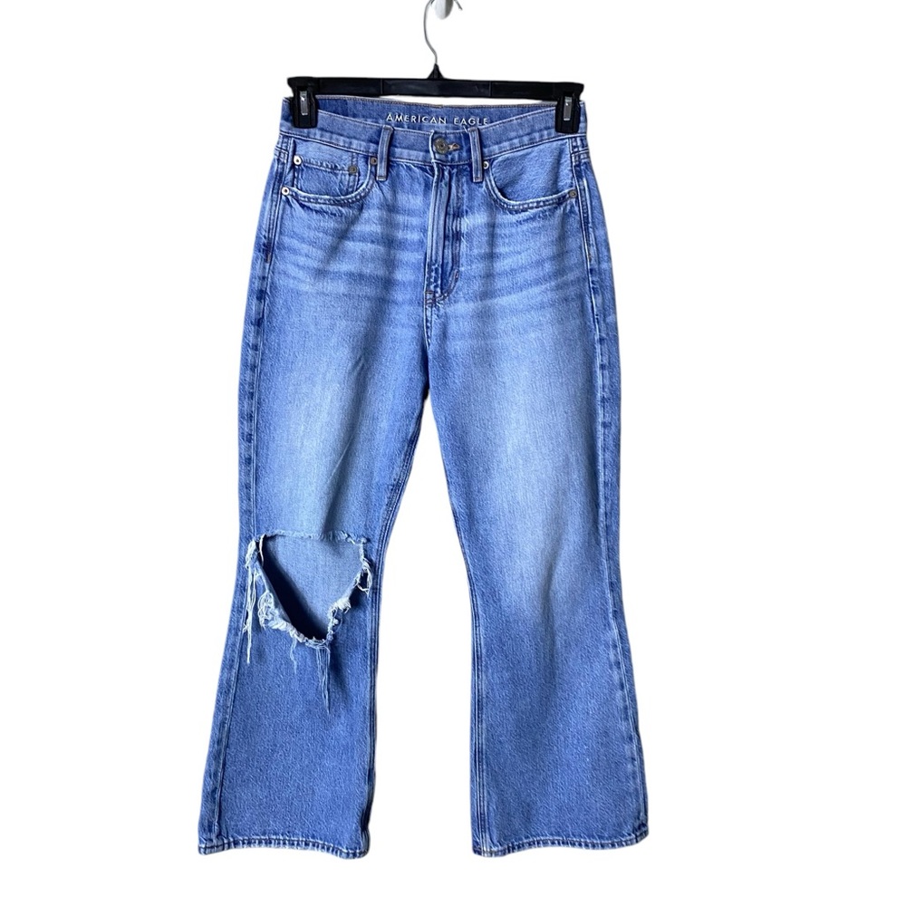 American Eagle Highest Rise 90s Flare Jeans Size 6 Baggy Wide Leg 90s Y2K